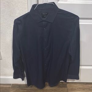 Kenneth Cole Men's Navy Blue Dress Shirt